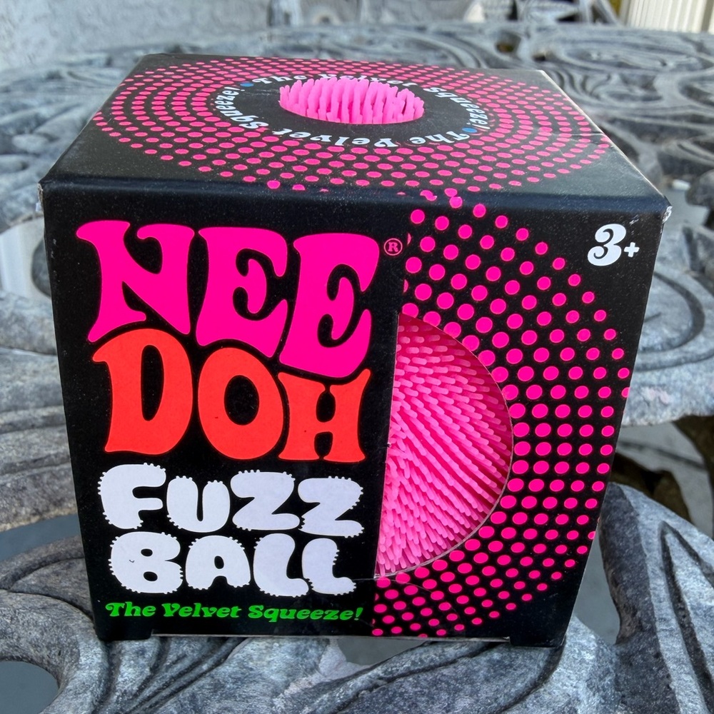 NeeDoh Fuzz Ball The Velvet Squeeze - Hot Pink NEW